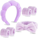 Skincare Headbands for Washing Face or doing make up, Wristband Scrunchie Set, hair clip