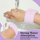 Skincare Headbands for Washing Face or doing make up, Wristband Scrunchie Set, hair clip